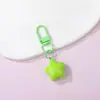 Chaveiro de resina em formato de estrela gordinha na cor macaron, pingente de bolsa fofo na cor de doce, chaveiro de miçangas DIY feminino
