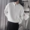 Suéter de Media Cremallera para Hombre Marca de Moda Rufián Guapo Chaqueta de Cuello Primavera y Otoño Nueva Moda Casual Camiseta de Manga Larga Top