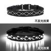 Suministros para Mascotas Cuerda Anti-Pérdida de Advertencia Nocturna Bordada Carga USB Emisor de Luz LED Collar para Mascotas Collar para Perro