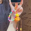 Chaveiro Pingente de Cabacinha Colorida de Contas Desenho Animado Corrente de Contas para Celular Pingente de Mochila Escolar Presente Venda por Atacado