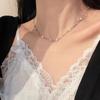 Aço titânio sem cor Pearl Clavicle Chain Women's Design Sense Nicho Neck Chain Acessórios Simples elegante All-match Colar