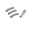 Tubo Cuadrado de Acero Inoxidable Codo Hueco Recto Columna Recta Collar Funda con Perlas Accesorios DIY