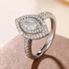 Transmisión en Vivo Transfronteriza Más Vendidos Anillos Imitación Moissanita para Mujer, Un Quilate, Seis Garras, Varios Estilos, Anillos de Boda Estilo Ins, Anillos de Pareja, Suministro de Joyería