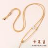 Collar de cordón fino Manbo de 1.5 mm con colgante de ágata blanca, cuerda para el cuello al por mayor, Buda Esmeralda, cuerda de joyería tejida a mano para hombre