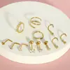 Conjunto de Piercing de Nariz de Aço Inoxidável com 12 Peças, Best-Seller Transfronteiriço, Argola Básica de Nariz com Zircônia em Formato de Coração, Joia para Piercing