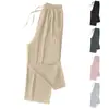 2026 Nuevo Estilo Pantalones Casuales para Mujer de Color Sólido Versátiles Simples Holgados con Cintura Elástica Tendencia en Europa y América