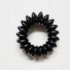 Negro Puro Negro Pistola Pequeño Grande Pulsera Audaz Cable de Teléfono Banda para el Cabello Cuerda para el Cabello Anillo de Resorte de Plástico Cuerda para la Cabeza Puesto