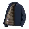 Nueva chaqueta de plumón para hombre de moda de invierno, casual y cálida, estilo de negocios, con cuello de solapa