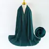 Bufanda de gasa de perlas transfronteriza para mujer, bufanda de burbujas de color liso, pañuelo para la cabeza versátil, venta al por mayor de fabricante malasio de bufandas de seda