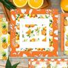 WW137 Fruta Naranja Piña Naranja Otoño Wenchuang Decoración Bloc de Notas Material Papel Papel de Fondo para Álbum de Recortes