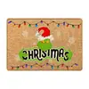 Tapete de Chão de Veludo Cristal Grinch de Natal Mais Vendido, Antiderrapante, Resistente ao Desgaste, Resistente à Sujeira, Fácil de Limpar, Tapete para Porta de Entrada, Transfronteiriço