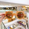 Nuevas gafas de sol para niños con montura redonda retro, gafas para niños para fotos callejeras, gafas de sol coreanas con montura esmerilada, gafas de sol para niños y niñas al por mayor