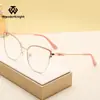 Óculos Antiluz Azul Novos Transfronteiriços Moda Haste de Metal com Mola Lentes Planas Armação de Óculos Estilo Popular Ins Europeu e Americano