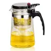 Tampa de camada dupla copo elegante filtro removível e lavável revestimento interno bule de chá Gongfu operação removível pote de vidro para presente conjunto de chá