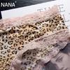 Ropa Interior Sin Costuras de Seda de Hielo para Mujer Estilo Europeo y Americano Estampado de Leopardo Tentación Sexy Encaje Caliente Cómodo Transpirable Calzones para Mujer
