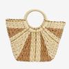 Saco Tecido de Palha Tote Grande Capacidade Simples Nova Sarja Portátil Saco Tecido Estilo Férias Saco de Praia All-match Saco Tecido Rattan