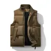 Colete Acolchoado de Algodão Espesso com Logotipo Personalizado para Uso Externo, Estilo Outono e Inverno, Casual, Moderno, Versátil, Tendência, Jaqueta de Algodão Quente para Homens