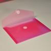 Pasta A4 com Fivela de Velcro para Material de Papelaria, Pasta para Arquivos com Fivela Colorida, Pasta para Informações de Estudante, Pasta de Negócios com Fivela de Velcro, Transparente