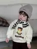 [Blusa Quente e Grossa] Roupas de Bebê Novas para o Inverno 2026, Roupas Infantis Estilo Coreano, Moletom de Lã para Meninos Outono e Inverno