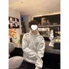 Sudadera con capucha bordada con letras retro americana para hombre y mujer, marca de moda, peso pesado, sudadera con capucha tipo pullover de corte holgado, chaqueta de manga larga