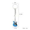 Chaveiro Criativo de Guitarra, Metal Guitarra Elétrica Esmalte Colorido Pingente de Chave, Temático de Música Venda Quente Transfronteiriça Pequeno Presente