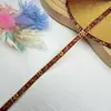 Fita Estilo Étnico de 7mm de Largura com Pequeno Padrão Floral, Renda de Laço, Roupas, Acessórios para Headwear, Chapéu, Decoração de Boneca