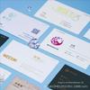 Impressão de Cartão de Visita Transparente de PVC Fosco Personalizado com Hot Stamping, Laminação de Papel Especial Prata, Personalização Colorida de Alta Qualidade Frente e Verso