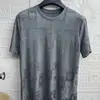 Camiseta de Manga Corta de Seda de Hielo de Alta Gama Camiseta de Manga Corta para Hombre Verano Nuevo Top Delgado Moderno Ajustado para Hombre Cuello Redondo