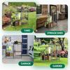 Estante de Almacenamiento para Herramientas de Jardín con Ruedas Caja de Almacenamiento para Herramientas Eléctricas Organizador Soporte para Herramientas Estante de Almacenamiento