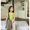 Nuevo Chaleco de Niña Estilo Coreano Estilo Occidental Sencillo Combinable Verano Camiseta sin Mangas Casual Infantil Top de Tirantes T