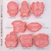 Mini Moldes para Galletas de Dibujos Animados Sanrio Hogareños Moldes de Sandía Estéreo 3D Corte a Presión Horneado de Fondant Hecho a Mano