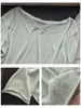 Blusa Rosada de Tencel con Protección Solar para Mujer, Camiseta Base Fina Suelta Ligeramente Transparente de Verano con Mangas Largas