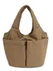 Bolso de Mano Casual Simple para Mujer 2026 Nuevo Bolso Cesta de Nylon de Color Sólido Bolso Cubo Versátil
