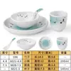 Juego de Mesa Cuatro Piezas Melamina Vajilla Restaurante Hotel Restaurante Hot Pot Comercial Plástico Imitación Porcelana Platos y Vasos Juego Tazón Anticaída