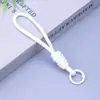Llavero Tejido Colorido Colgante para Bolso Correa para Teléfono Anillo para Llaves Portatarjetas Llavero Simple Hecho a Mano Colgante para Pareja