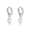 Aretes Ear Cuff de Plata de Ley S925 con Circonita en Forma de Gota de Agua y Diamante Marquise, Simples, Modernos, de Nicho, Lujo Ligero, Aros y Cierres de Oreja con Diamante en Forma de Cometa