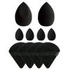 Huevo de belleza negra transfronterizo empaque independiente uso dual seco y húmedo no comer polvo esponja no de látex borla para polvos de maquillaje venta al por mayor