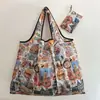 Bolso Estilo Pintura al Óleo de Van Gogh, Capacidad Extra Grande, Bolsa de Compras Plegable, Bolsa de Dibujos Animados Ecológica para Supermercado, Bolsa para la Compra, Bolsa de Almacenamiento