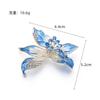 Broche de flor de íris feiticeira azul, terno de personalidade cravejado de diamantes de alta qualidade, acessórios de temperamento, broche de alfinete de flor, atacado