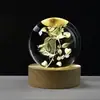 Venda direta da fábrica bola de cristal logotipo gravado padrão interno gravado decoração estrela criativa presente ornamentos de bola de cristal branco