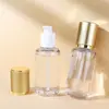 Garrafa cilíndrica de parede grossa de plástico PETG para cosméticos e cuidados com a pele, frasco para embalagem de essência e loção, 20~150ml