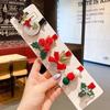Nuevo traje navideño coreano de cinco piezas Pinza para el pelo con lazo Árbol de Navidad Muñeco de nieve Pinza de pico de pato Lindos accesorios para el cabello para niños y mujeres