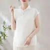 Ropa de Madre Camisa de Manga Corta de Verano 2026 Nuevo Estilo Moda para Mediana Edad y Mayores Cuello Redondo Reductor de Edad Talla Grande Top Conjunto Versátil