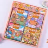 Livro Calmo Magnético Mini Desenho Animado Dobrável Duplo 20 Peças DIY Infantil Feito à Mão Livro Calmo Magnético de Vestir