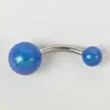 Anillo para Ombligo Nuevo Estilo Pintado Color Mate Uña para Ombligo Anillo de Ombligo Colorido Joyería de Perforación Corporal Transfronteriza Europea y Americana Venta al por Mayor