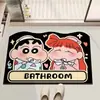 Nueva alfombrilla de suelo de tierra de diatomeas de Crayon Shin-chan para la entrada, absorbente de agua y antideslizante, alfombrilla gruesa y duradera para el baño