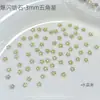 Pedras de strass para nail art de zircônia 5A em formato de estrela de cinco pontas de 3mm, pedras de strass coloridas e brilhantes da moda em formato irregular de fundo plano, pacote sortido