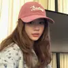 Gorra de Béisbol Bordada con Letras Bachnow Visera Suave Estilo Coreano Adelgazante para Mujer Circunferencia de Cabeza Grande Versátil