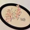 Pendientes con borlas de flores francesas rosas para mujer, diseño elegante y nicho, para fiestas.