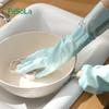Fasola Ropa de Lavar Casa Tareas Domésticas Invierno Cocina Lavado de Platos Guantes de Lavar Platos de Terciopelo Grueso Impermeables Duraderos para Mujer